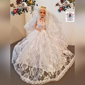 OOAK Barbie doll, custom Barbie Doll. Bride doll